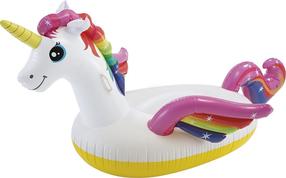 Piepūšams riņķis Intex Unicorn 57561NP, 226 cm x 173 cm, balta krās./daudzkrāsaina