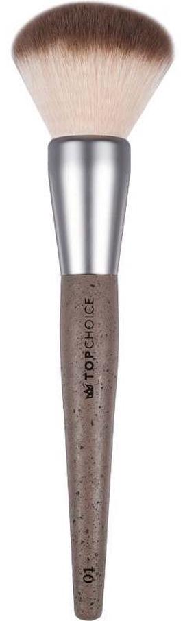 Birstīte, pūderiem Top Choice Make Coffee Up 01 39348, 18 cm, brūna krās.