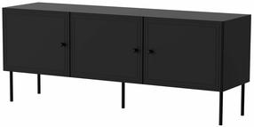 Televizoriaus spintelė Cama Meble Palazzo, matinė juoda sp., 40 cm x 151 cm x 60 cm