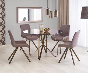 Стол Lungo, коричневый цв./золотой цв., 120 см x 120 см x 76 см
