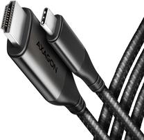 Kabelis Axagon USB-C - HDMI 4K@60Hz RVC-HI2MC USB-C, HDMI, 1.8 m, melna krās.