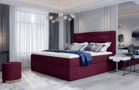 Voodi kahekohaline kontinentaalne Vivre Mat Velvet 68, 140 x 200 cm, sügavlilla v., madratsiga