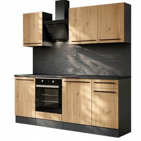 Köögikomplekt ASM Porto, antratsiit v./artisan oak v., 2.2 m