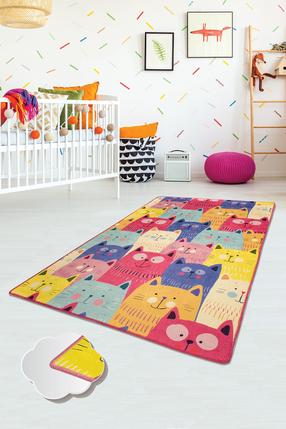 Paklāja celiņš Conceptum Hypnose Cats Multi Djt, daudzkrāsaina, 200 cm x 100 cm