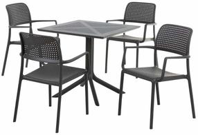 Комплект мебели для улицы Nardi Clip & Bora, антрацит цв., 1-4 места