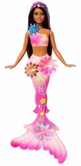 Lėlė, undinėlė Mattel Barbie Flower Magic Mermaid JDM73, 30 cm, rožinė sp.
