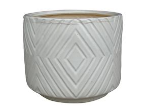Puķu pods Domoletti IP17-1322_L, keramika, Ø 31 cm, balta krās.