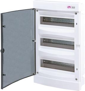 Modulinis skydas ETI ECM36PT, potinkinis, IP40, 36 mod., balta sp./juoda sp.