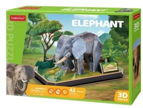 3D dėlionė Cubicfun Elephant, 42 cm x 24 cm, 42 vnt.