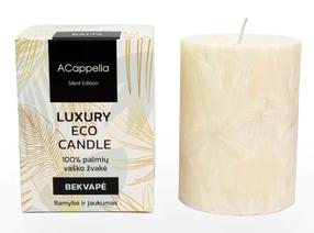Свеча, цилиндрическая ACappella Luxury Odorless, 67 час, коричневый цв.