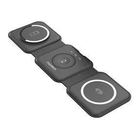 Bezvadu induktīvā lādētājs Choetech T588-F, USB Type C, 26 cm, melna krās., 15 W