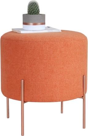 Pufas Hanah Home Copper 42, oranžinė sp./vario sp., 40 cm x 40 cm x 42 cm