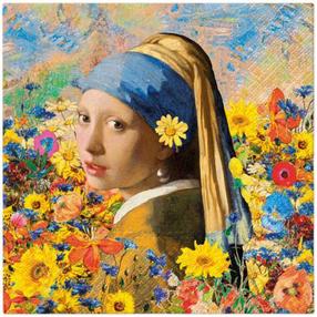 Бумажные салфетки Paw Decor Collection Vermeer's Floral Muse, 33 см x 33 см, многоцветный, 20 шт.