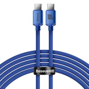 Laadimisjuhe Baseus CAJY000703, 2 x USB Type C, 200 cm, sinine v., 100 W