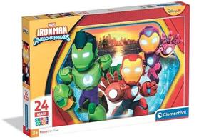 Dėlionė Clementoni IronMan 24829, 42 cm x 62 cm, 24 vnt., įvairių spalvų