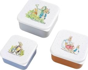 Maisto dėžučių rinkinys Petit Jour Peter Rabbit, 12 cm x 12 cm, įvairių spalvų, 3 vnt.