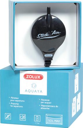 Gaisa pumpis Zolux Aquaya Ekai StickAir 320759, 1 - 50 l, 0.11 kg, melna krās., 3 cm