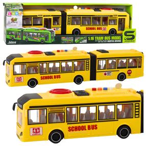Rotaļu autobuss Lean Toys School, 1:16, dzeltena krās.