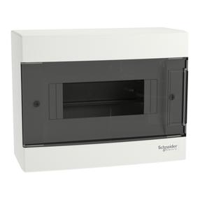 Modulinis skydas Schneider Electric EASY9, virštinkinis, IP40, 8 mod., balta sp./juoda sp.