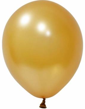 Balonu komplekti apaļš GoParty Metallic, zelta krās., 100 gab.