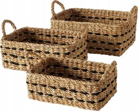 Krepšių rinkinys, daiktų saugojimo Boltze Bokar, ruda sp./juoda sp., 38 x 26 x 20.5 cm
