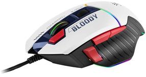 Проводная игровая мышь A4Tech Bloody W95 Max, синий цв./белый цв./черный цв.