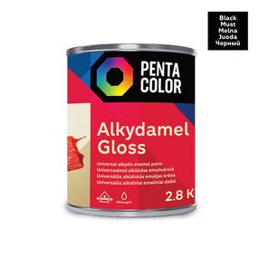 Emaliniai dažai, universalūs Pentacolor Alkydamel, blizgus, 2.8 kg, juoda sp.
