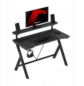 Kompiuterinių žaidimų stalas Huzaro Hero 1.9, 120 cm x 56 cm, 75 cm, juoda sp.