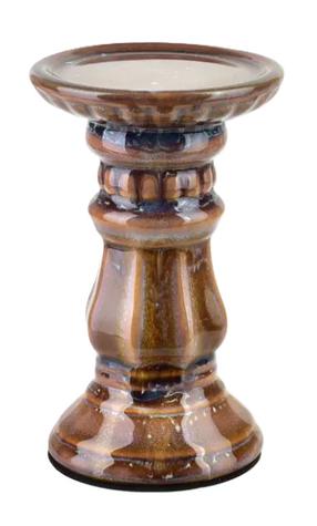 Žvakidė Mondex Yarine HTTS1172, keramika, Ø 10 cm, 16.5 cm, ruda sp.