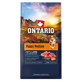 Sausas šunų maistas Ontario Puppy Medium, ėriena, 6.5 kg