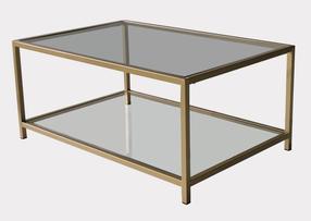 Kavos staliukas Kalune Design Astro, aukso sp., 90 cm x 60 cm x 40 cm