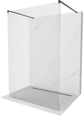 Dušo sienelė Mexen Kioto Walk-in, 155 cm x 200 cm, juoda sp./grūdintas