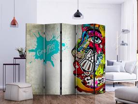 Širma Artgeist Graffiti Beauty II, įvairių spalvų, 225 cm x 172 cm