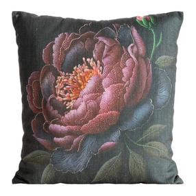 Dekoratyvinės pagalvėlės užvalkalas Linen 54, juoda sp./rožinė sp., 45 cm x 45 cm