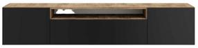 Televizoriaus spintelė ADRK Femur, juoda sp./artisan oak sp., 41 cm x 200 cm x 40 cm