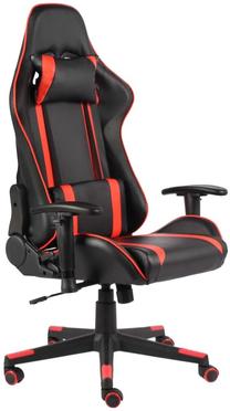 Spēļu krēsls VLX Swivel Gaming Chair, 69 x 68 x 123 - 133 cm, melna krās./sarkana krās.