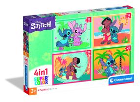 Пазл 4in1 Clementoni Stitch 21745, 19 см x 14 см, 72 шт.