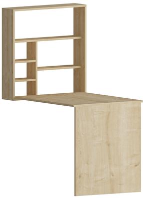 Rakstāmgalds un plaukts Kalune Design Sedir 550ARN1111, 59 cm x 90 cm, 74 cm, ozola krās.