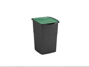 Rūšiavimo šiukšliadėžė Curver, 47 l, juoda sp./žalia sp.