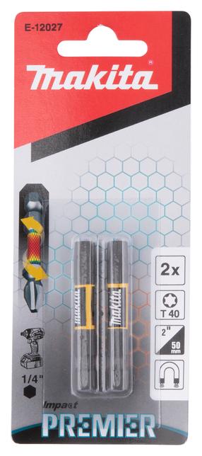 Набор битов для отверток Makita E-12027, T40, 50 мм, 1/4"