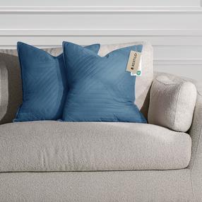 Dekoratyvinės pagalvėlės užvalkalas Restilo Softa, mėlyna, 45 cm x 45 cm, 2 vnt.