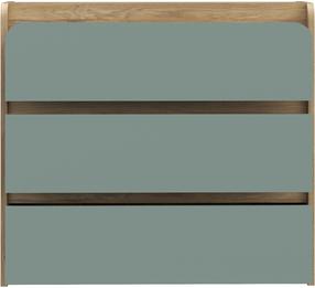 Kummut Forte HOAK211-M801, roheline v./pruunikas v., 94.5 cm x 41.3 cm x 104.4 cm