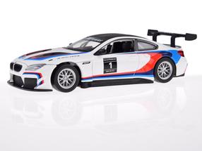  Rotaļlieta automašīna MSZ BMW M6 GT3, balta krās.