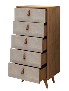Комод Kalune Design Spanze 811MDD3410, дубовый цв./белый цв., 103 см x 50 см x 40 см