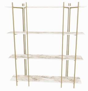 Pastatoma lentyna Kalune Design Moss 875ZNA4549, aukso sp./balta sp., 180 cm x 160 cm x 29.6 cm