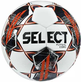Футбольный мяч Select Hala Futsal Copa 22, 4 размер, белый цв./черный цв./oранжевый цв.