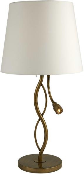 Stalinis šviestuvas Searchlight Painted Antique Brass, E27, 60W, balta sp./bronzos sp.