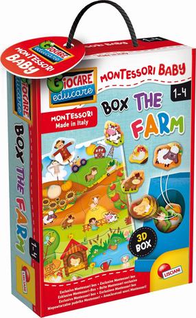 Развивающая игра Lisciani Montessori Baby Farm, многоцветный