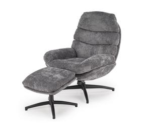 Krėslas su kojų atrama Leisure Furniture Dario, pilka sp., 90 cm x 80 cm x 100 cm