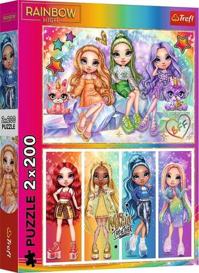 Pusle 2in1 Trefl Rainbow High Rainbow Dolls 13335, 27.5 cm x 41 cm, 400 tk, mitmevärviline